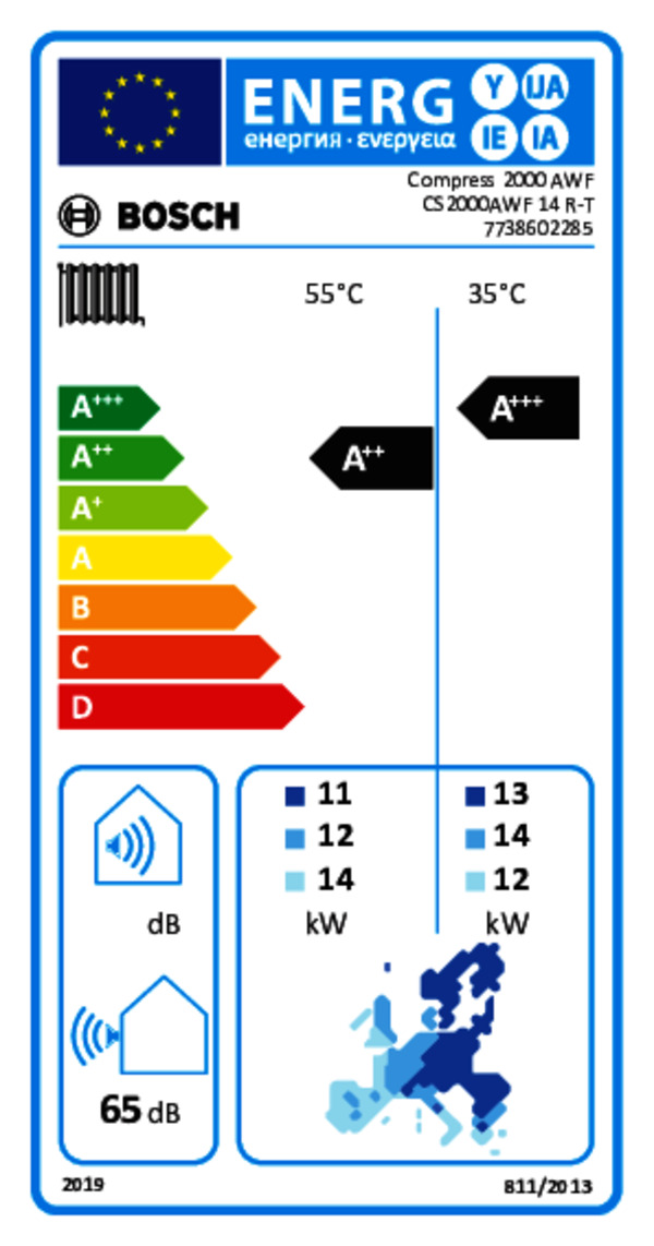 Ετικέτα Ενεργειακής Aπόδοσης Compress 2000 AWF CS2000AWF 14 R-T 7738602285