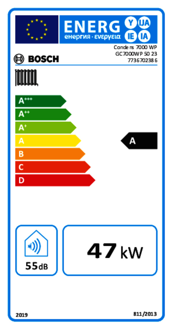 Ετικέτα Ενεργειακής Aπόδοσης Condens 7000 WP GC7000WP 50 23