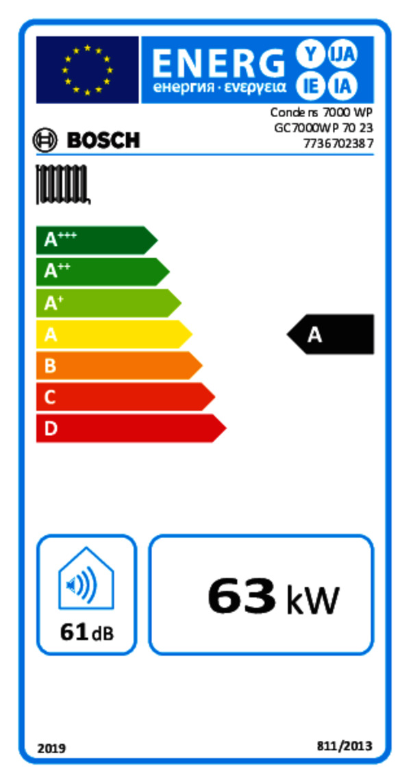 Ετικέτα Ενεργειακής Aπόδοσης Condens 7000 WP GC7000WP 70 23