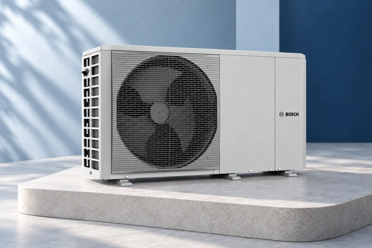 Διαφημιστική σύνθεση αντλίας θερμότητας Bosch